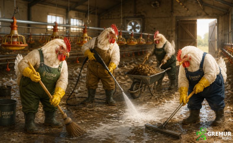 sprzątanie w kurniku